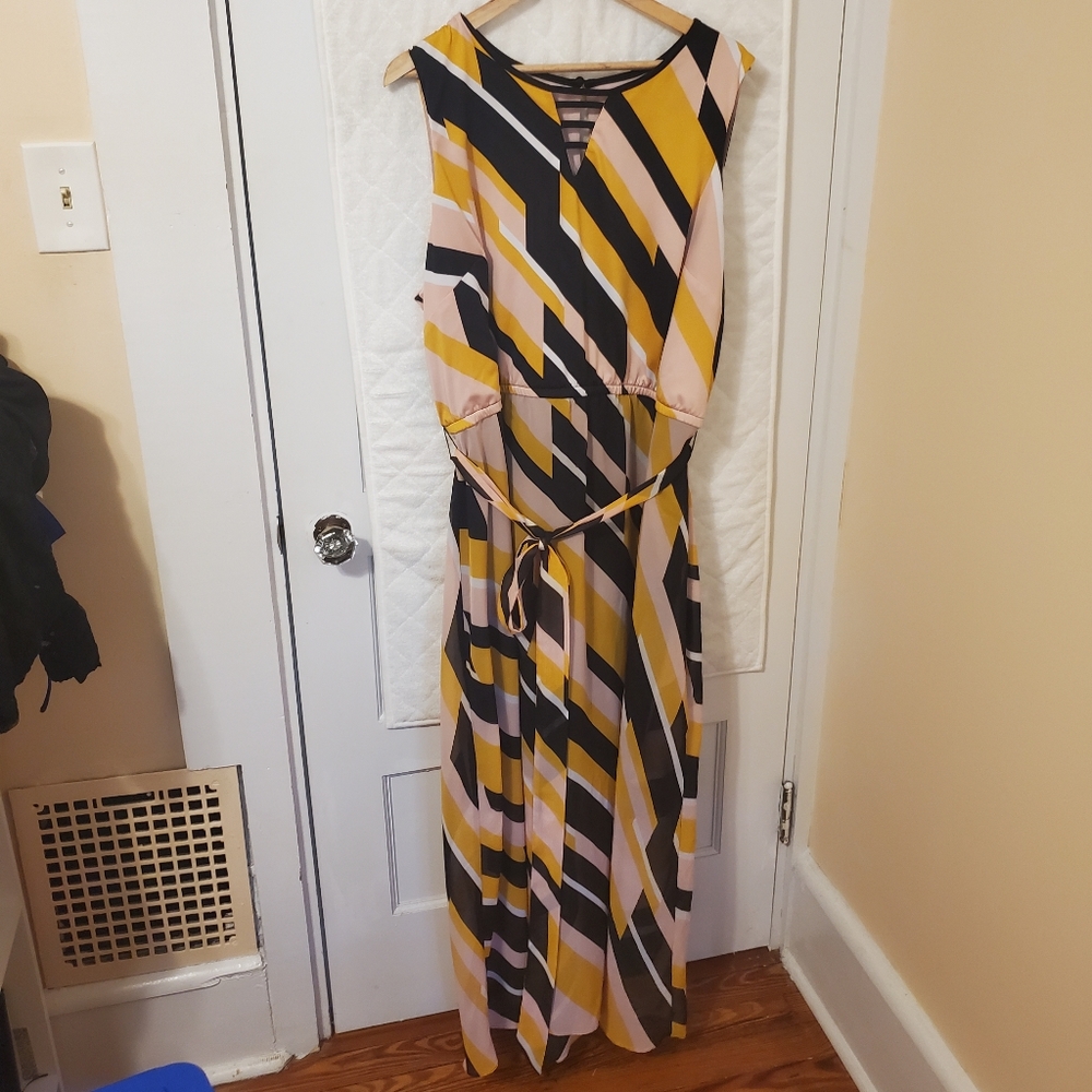 Sleeveless striped Lane Bryant dress